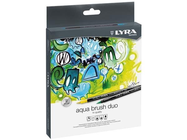 Flomasteri Lyra Aqua Brush Duo, 24gab. цена и информация | Modelēšanas un zīmēšanas piederumi | 220.lv