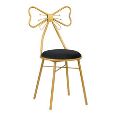 Стабильный стул для клиентов, черный велюр, золотая рама цена и информация | Мебель для салонов красоты | 220.lv