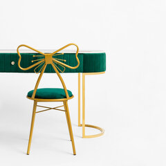 Стабильный стул для клиентов, черный велюр, золотая рама цена и информация | Мебель для салонов красоты | 220.lv