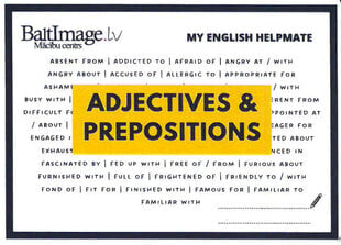My english helpmate. Adjectives&Prepositions cena un informācija | Mācību grāmatas | 220.lv