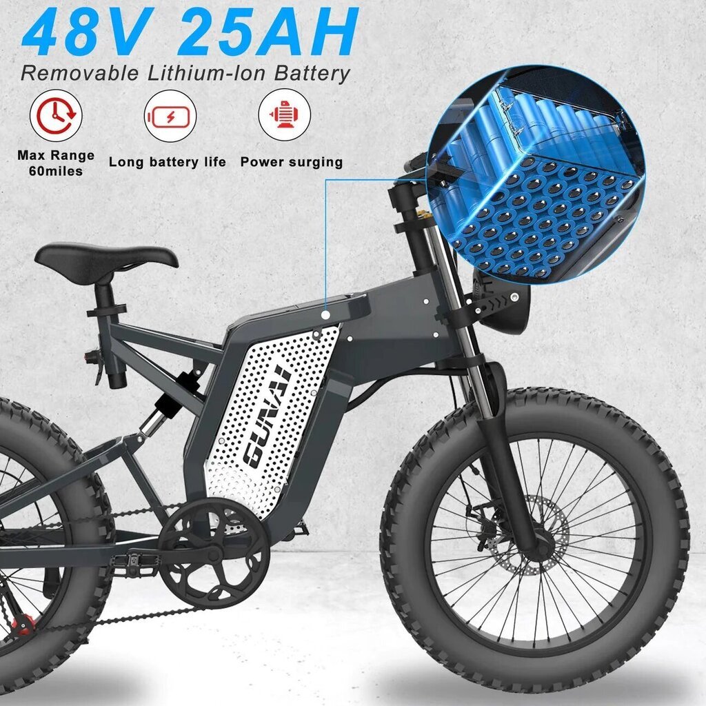 Elektriskais velosipēds Gunai MX25, melns cena un informācija | Elektrovelosipēdi | 220.lv