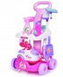 Bērnu tīrīšanas rati ar putekļu sūcēju un piederumiem, rozā/violeti цена и информация | Rotaļlietas meitenēm | 220.lv