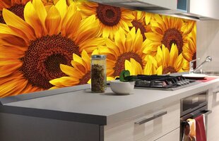 Pašlīmējošas fototapetes ar lamināciju- Saulespuķes 2.0, 180x60 cm cena un informācija | Fototapetes | 220.lv