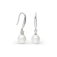 Sudraba auskari un pērlēm Silver Pearls sievietēm W66322837 cena un informācija | Auskari | 220.lv