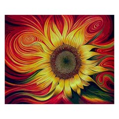 Dimantu mozaīkas komplekts - Krāsaina saulespuķe, 35x45 cm cena un informācija | Dimantu mozaīkas | 220.lv