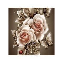 Набор алмазной мозаики "Розы с бабочками" цена и информация | Алмазная мозаика | 220.lv