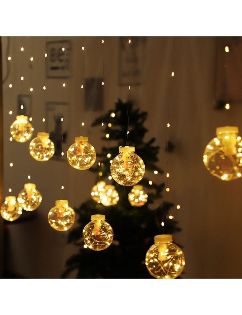 Ziemassvētku virtene 108 LED, 1,5m cena un informācija | Ziemassvētku lampiņas, LED virtenes | 220.lv