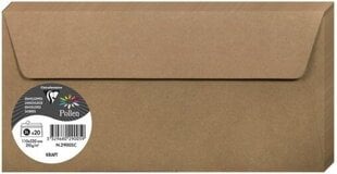 Декоративный конверт из крафт-бумаги Pollen, Clairefontaine, DL (110x220 мм), 120 г/м², коричневый сп. цена и информация | Конверты, открытки | 220.lv