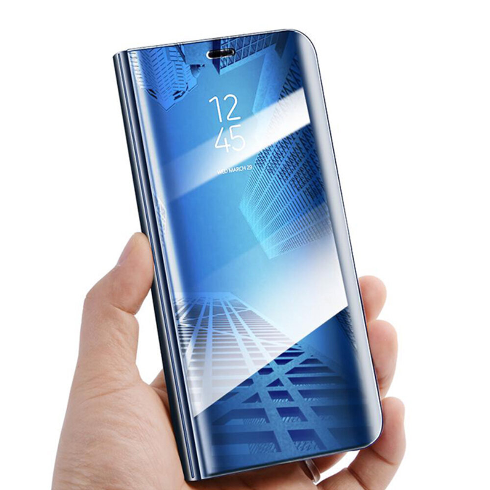 Smart Clear View Case for Samsung Galaxy A12 / M12 cena un informācija | Telefonu vāciņi, maciņi | 220.lv