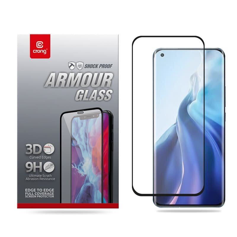 Aizsargstikls Crong 3D Armor Glass priekš Xiaomi Mi 11 cena un informācija | Ekrāna aizsargstikli | 220.lv