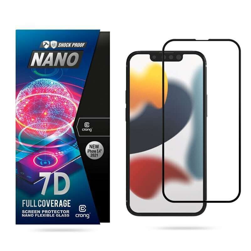Aizsargstikls Crong 7D Nano 9H priekš iPhone 13 Mini cena un informācija | Ekrāna aizsargstikli | 220.lv