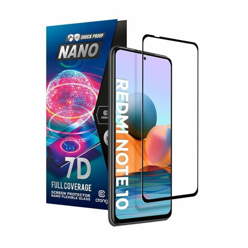 Aizsargstikls Crong 7D Nano 9H priekš Xiaomi Redmi Note 10 5G cena un informācija | Ekrāna aizsargstikli | 220.lv