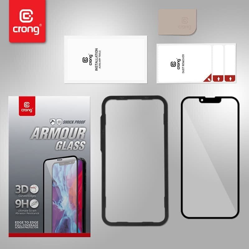 Aizsargstikls Crong Anti-Bacterial 3D Armor Glass priekš iPhone 13 Mini цена и информация | Ekrāna aizsargstikli | 220.lv