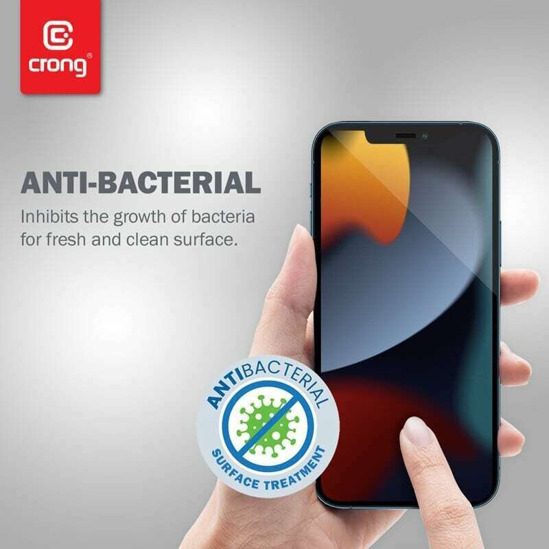 Aizsargstikls Crong Anti-Bacterial 3D Armor Glass priekš iPhone 13 Mini цена и информация | Ekrāna aizsargstikli | 220.lv