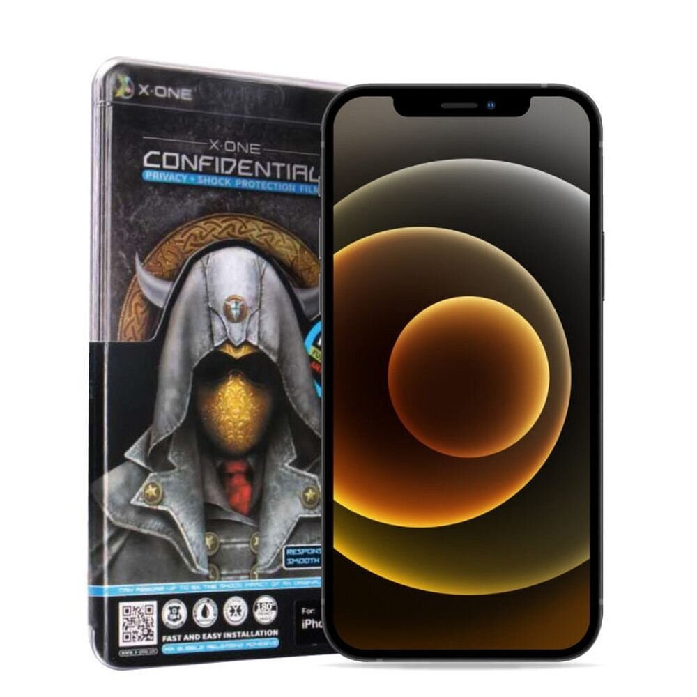 X-ONE Full Cover Extra Strong iPhone 14 Pro (full glue) Aizsargstikls 9H cena un informācija | Ekrāna aizsargstikli | 220.lv
