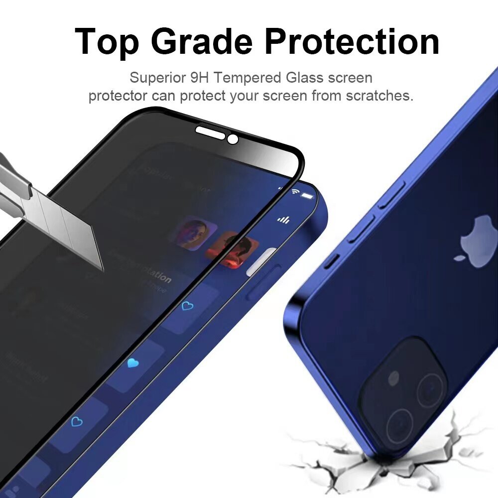 Care It aizsargstikls iPhone 12 Pro Privacy цена и информация | Ekrāna aizsargstikli | 220.lv