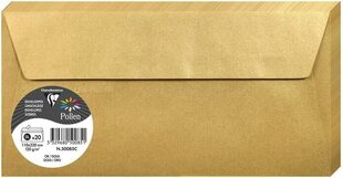 Декоративный конверт Pollen, Clairefontaine, DL (110x220мм), 120гр, глянцевый, золотистый sp.. цена и информация | Конверты | 220.lv