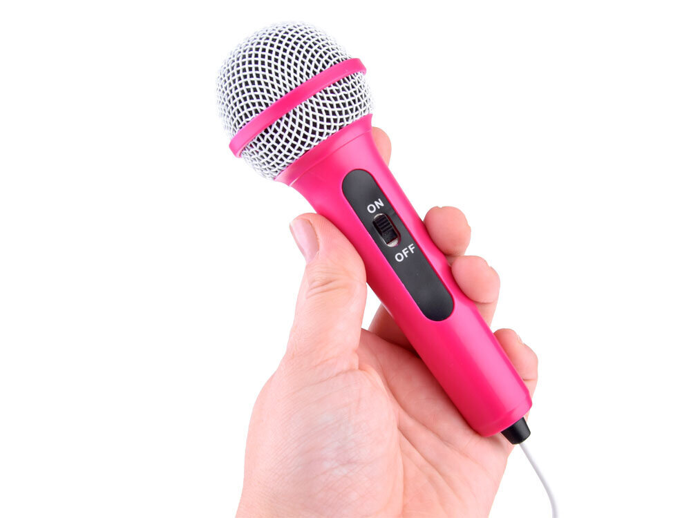 Skaļrunis ar mikrofonu, rozā krāsā цена и информация | Attīstošās rotaļlietas | 220.lv
