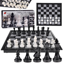 Магнитный шахматно-шашечный набор цена и информация | Настольные игры, головоломки | 220.lv