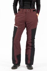 Женские лыжные брюки Five Seasons SELLATA, бордового цвета цена и информация | Лыжная одежда | 220.lv