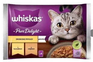 Whiskas pieaugušiem kaķiem, ar vistu, pīli, mājputnu un tītaru, 52x85 g cena un informācija | Whiskas Zoo preces | 220.lv