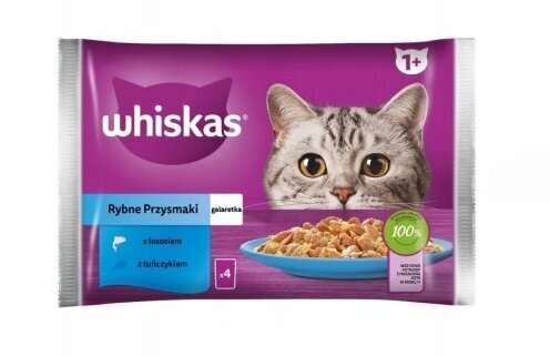 Whiskas pieaugušiem kaķiem, ar lasi un tunci, 52x85 g цена и информация | Konservi kaķiem | 220.lv