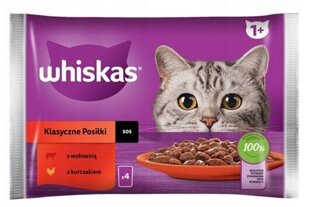 Whiskas ar liellopa gaļu un vistu, 52x85 g cena un informācija | Whiskas Zoo preces | 220.lv