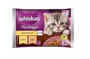 Whiskas для котят с курицей и индейкой, 52х85 г цена и информация | Консервы для котов | 220.lv