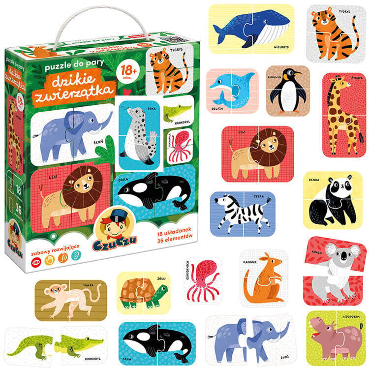 Izglītojoša puzle - Savvaļas dzīvnieki cena un informācija | Attīstošās rotaļlietas | 220.lv
