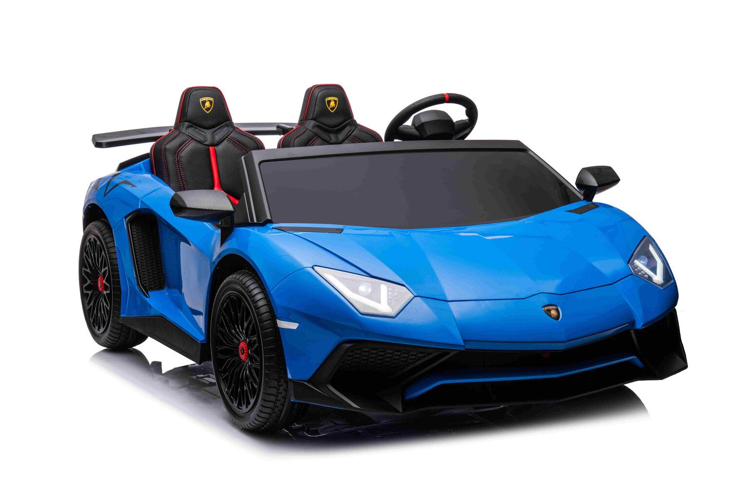 Divvietīgs bērnu elektromobilis Lamborghini Aventador SV, zils cena un informācija | Bērnu elektroauto | 220.lv