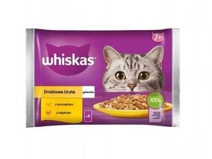 Whiskas vecākiem kaķiem, ar vistu un tītaru, 52x85 g cena un informācija | Whiskas Zoo preces | 220.lv