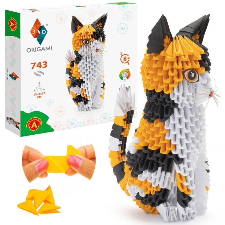 Radošais komplekts - Origami 3D Kaķis цена и информация | Attīstošās rotaļlietas | 220.lv
