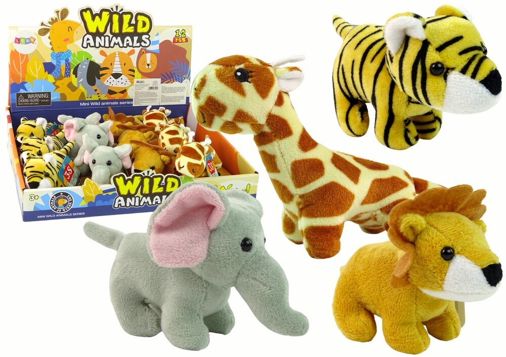 Mini plīša dzīvnieks - safari, 1 gab. цена и информация | Mīkstās (plīša) rotaļlietas | 220.lv
