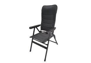 Saliekamais kempinga krēsls ViaMondo Premium Grande Cinzo, melns, 46x49 cm cena un informācija | Tūrisma mēbeles | 220.lv