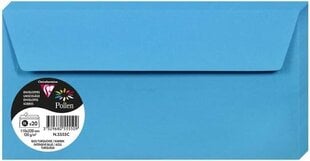 Декоративный конверт Pollen, Clairefontaine, DL (110x220мм), 120г/м², ярко-синий цена и информация | Конверты | 220.lv