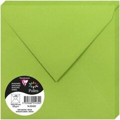 Декоративный конверт Pollen, Clairefontaine, 165х165мм, 120г/м2, ярко-зеленый цена и информация | Конверты, открытки | 220.lv