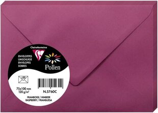 Декоративный конверт Pollen, Clairefontaine, 75x100мм, 120г/м2, малина цена и информация | Конверты | 220.lv