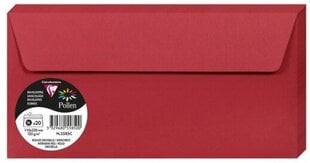 Декоративный конверт Pollen, Clairefontaine, DL (110x220мм), 120г/м2, ярко-красный цена и информация | Конверты, открытки | 220.lv
