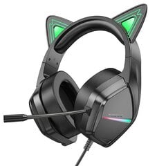 Borofone Headphones BO106 Cute Car Ear bluetooth gaming elf cat цена и информация | Наушники | 220.lv