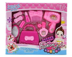 Frizieru/skaistumkopšanas komplekts, rozā cena un informācija | Rotaļlietas meitenēm | 220.lv