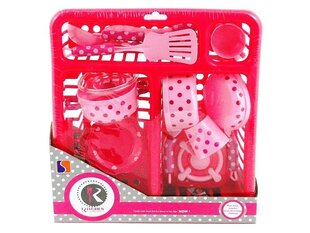 Bērnu rotaļu trauku komplekts, rozā цена и информация | Игрушки для девочек | 220.lv