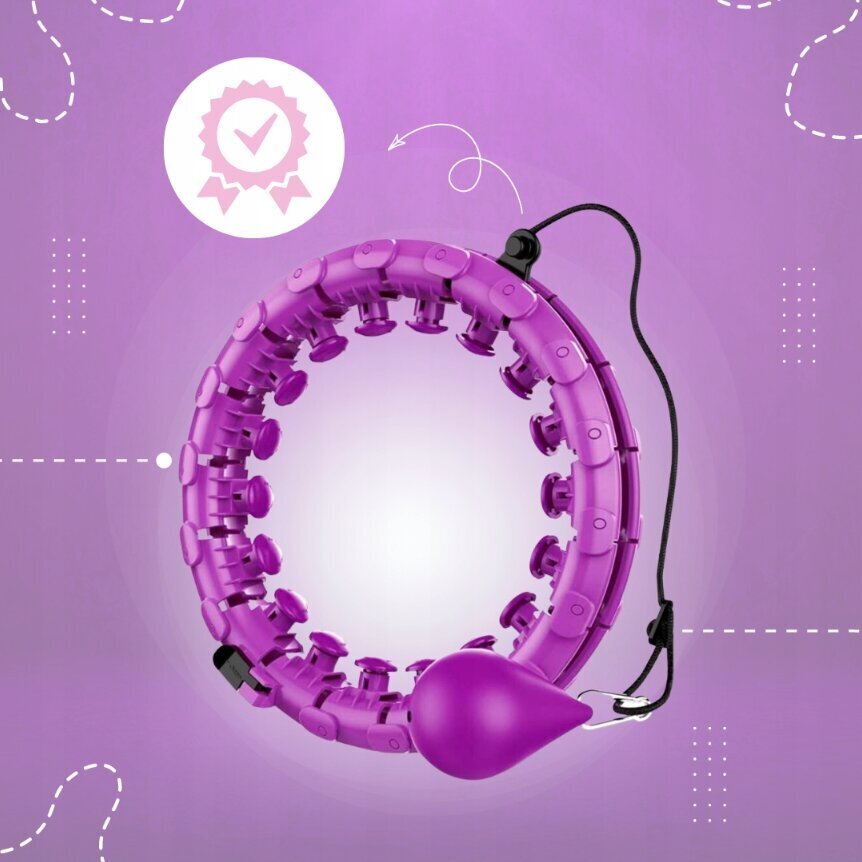 Tievēšanas aplis Hula Hoop Smart, 45 cm, violets цена и информация | Vingrošanas riņķi un nūjas | 220.lv