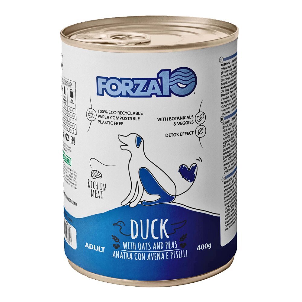 Forza10 Maintenance suņiem ar pīli, auzām un zirņiem, 6 gab x 400g cena un informācija | Konservi suņiem | 220.lv