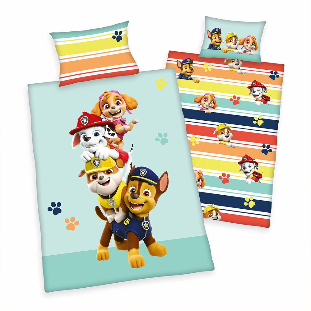 Herding bērnu gultas veļas komplekts Paw Patrol, 100x135 cm, 2 daļas цена и информация | Bērnu gultas veļa | 220.lv