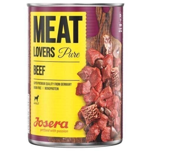 Josera Meatlovers Pure ar liellopu gaļu, 6x800 g цена и информация | Konservi suņiem | 220.lv