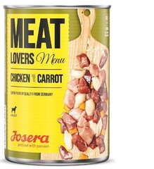 Josera Meatlovers Menu ar vistu un burkāniem, 6x800 g cena un informācija | Konservi suņiem | 220.lv