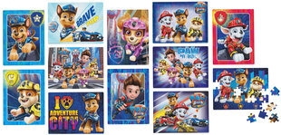 Puzļu komplekts Paw Patrol 12in1, 12 x 48 d. cena un informācija | Puzles, 3D puzles | 220.lv