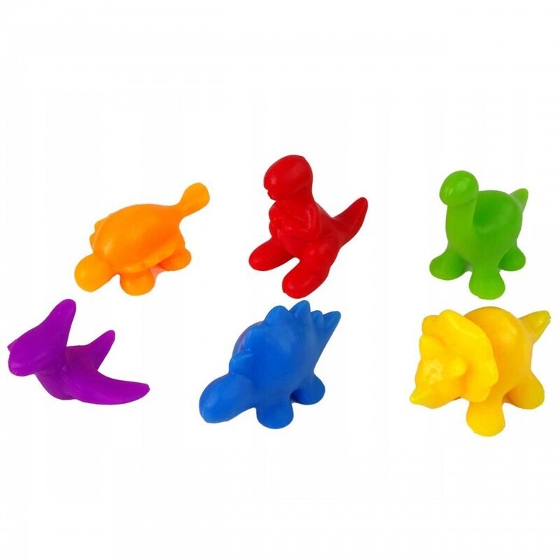 Krāsu šķirošanas spēle - dinozauri, 56 gab. cena un informācija | Attīstošās rotaļlietas | 220.lv