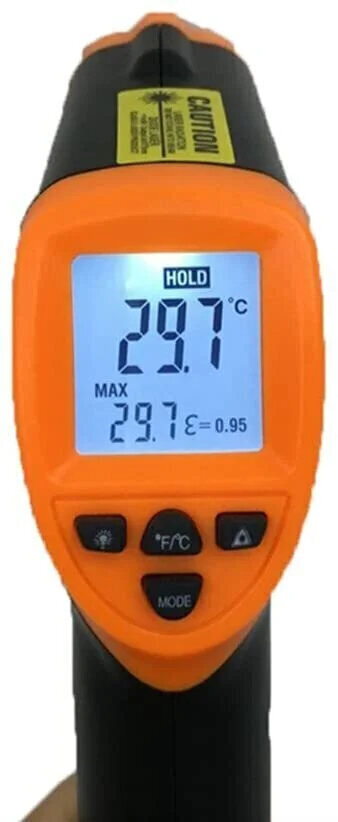 Pirometra bezkontakta lāzera termometrs -50 +550 цена и информация | Mitruma, temperatūras, pH, ORP mērītāji | 220.lv