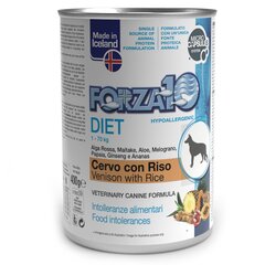 Forza10 DIET pieaugušiem suņiem ar brieža gaļu un rīsiem, 6 gab x 400 g cena un informācija | Konservi suņiem | 220.lv